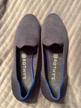 Rothy’s The Loafer Navy Flats Size 9 Heathered Navy Rothy almond tow loafer